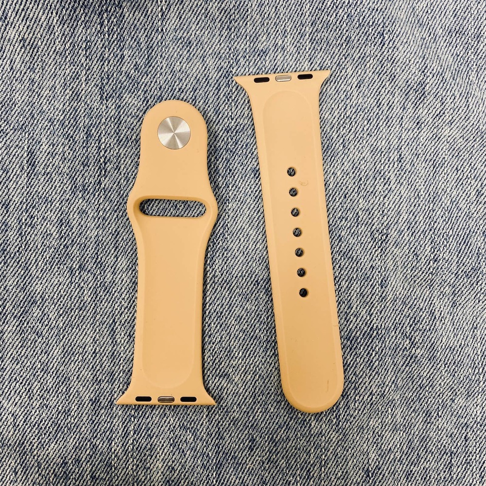 38/40mm M/L Apple Watch Band Solid Tan NEW - Picture 2 of 2